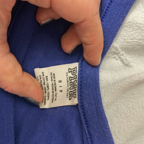 Victoria's Secret Pink Long Sleeve Royal Blue - Picture 3 of 3